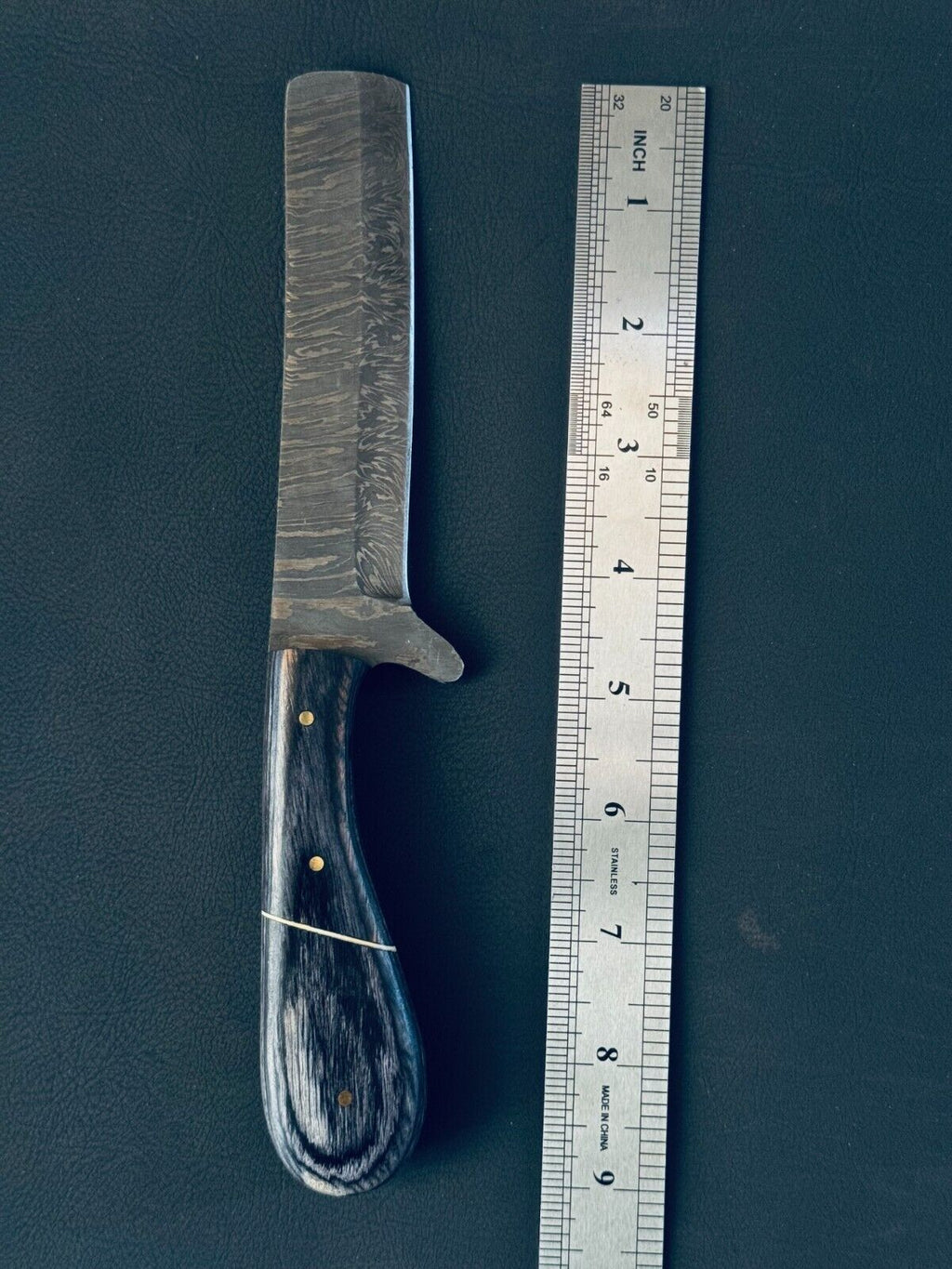 Handmade Damascus Steel Calf Cutter Knife with Pakkawood Handle - 5" Blade
