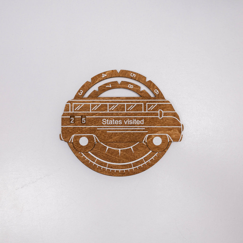 Travel Tracker 3D Wooden USA Map – Oak