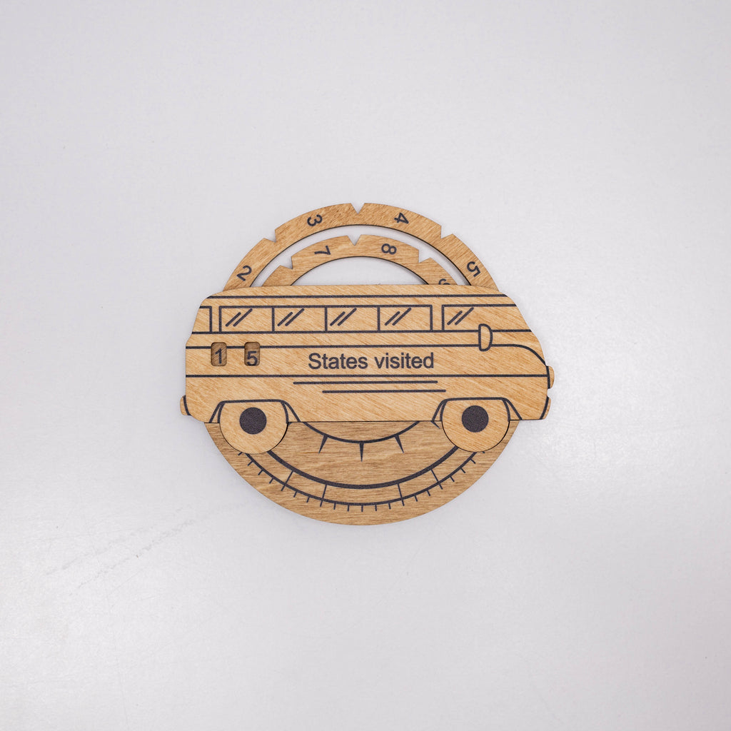 Travel Tracker 3D Wooden USA Map –  Gold