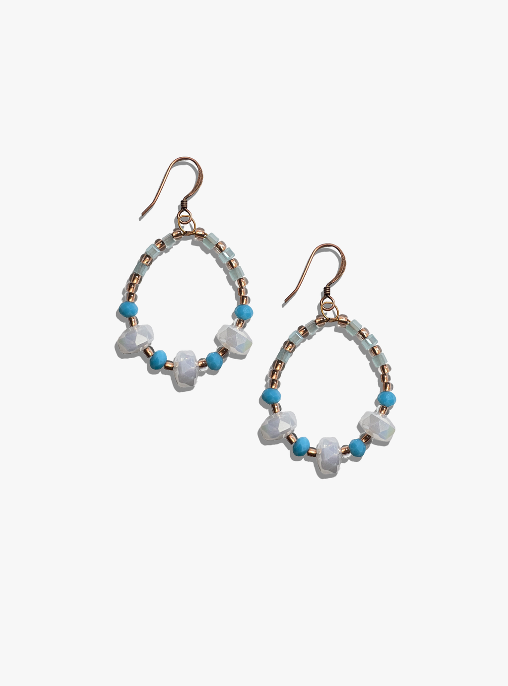 Copper Tide Hoop Earrings