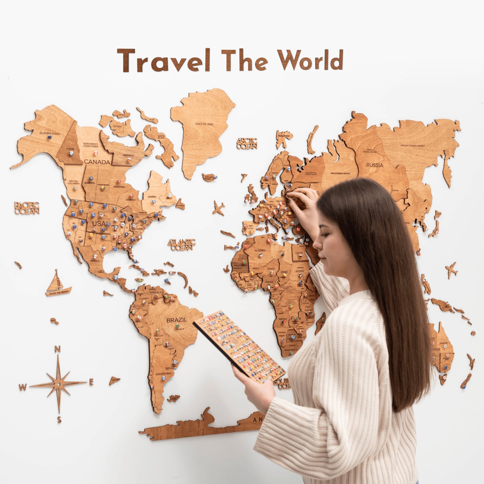 Wooden Map Quotes