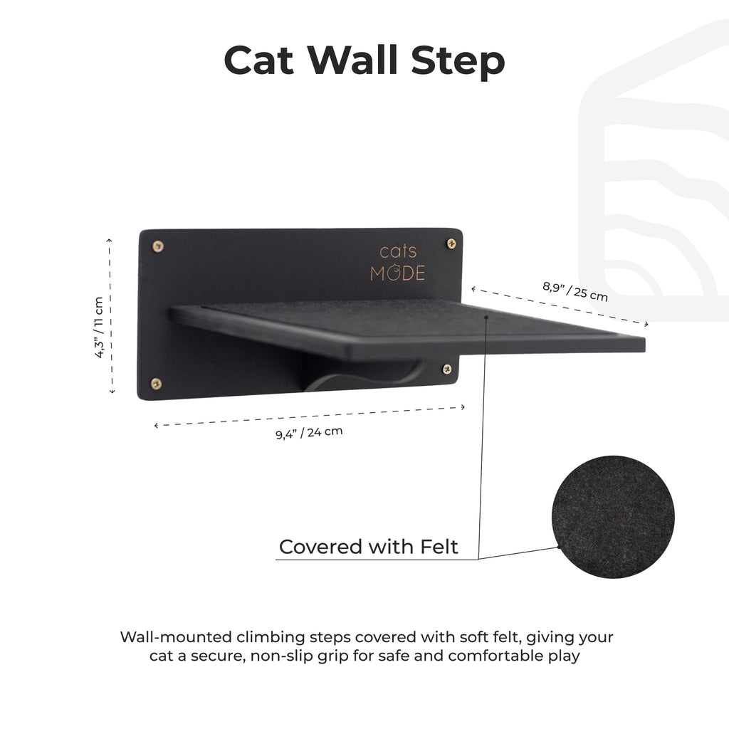 Wooden Decagon Step - Black