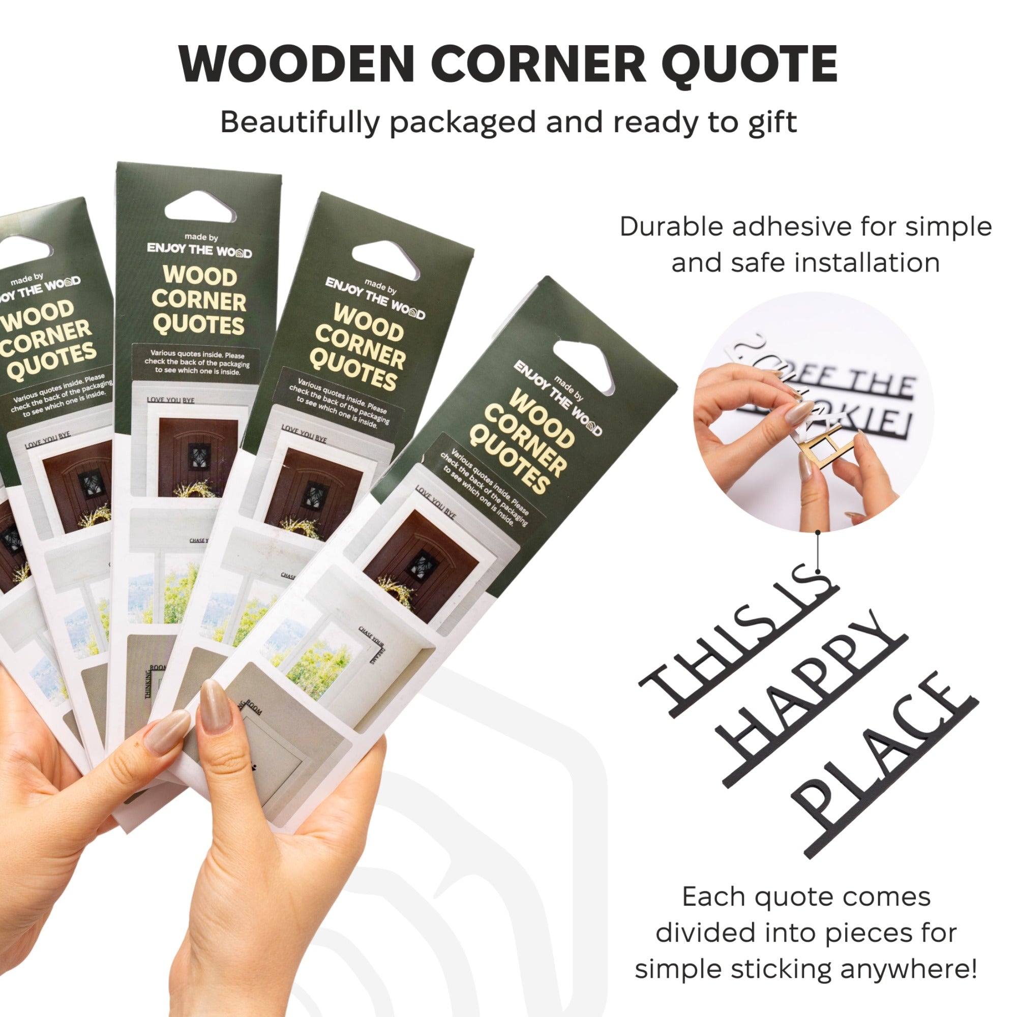 Wooden Corner Quote – He Restores My Soul
