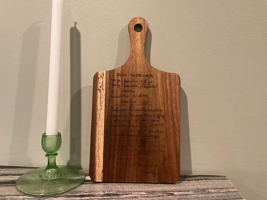 Handwritten Memories: Personalized Recipe Cutting Boards