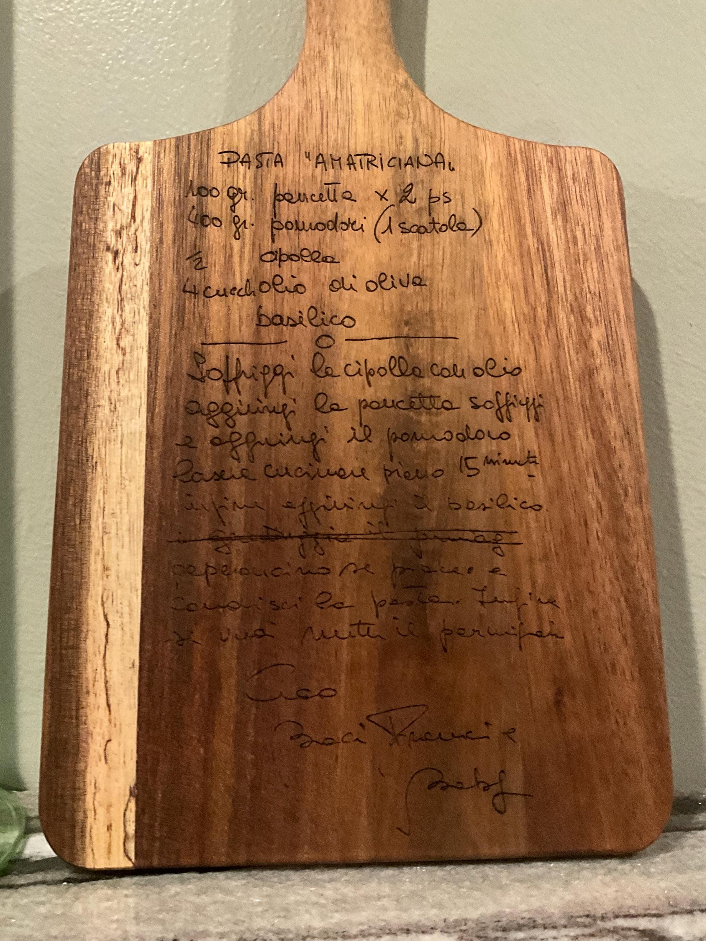 Handwritten Memories: Personalized Recipe Cutting Boards