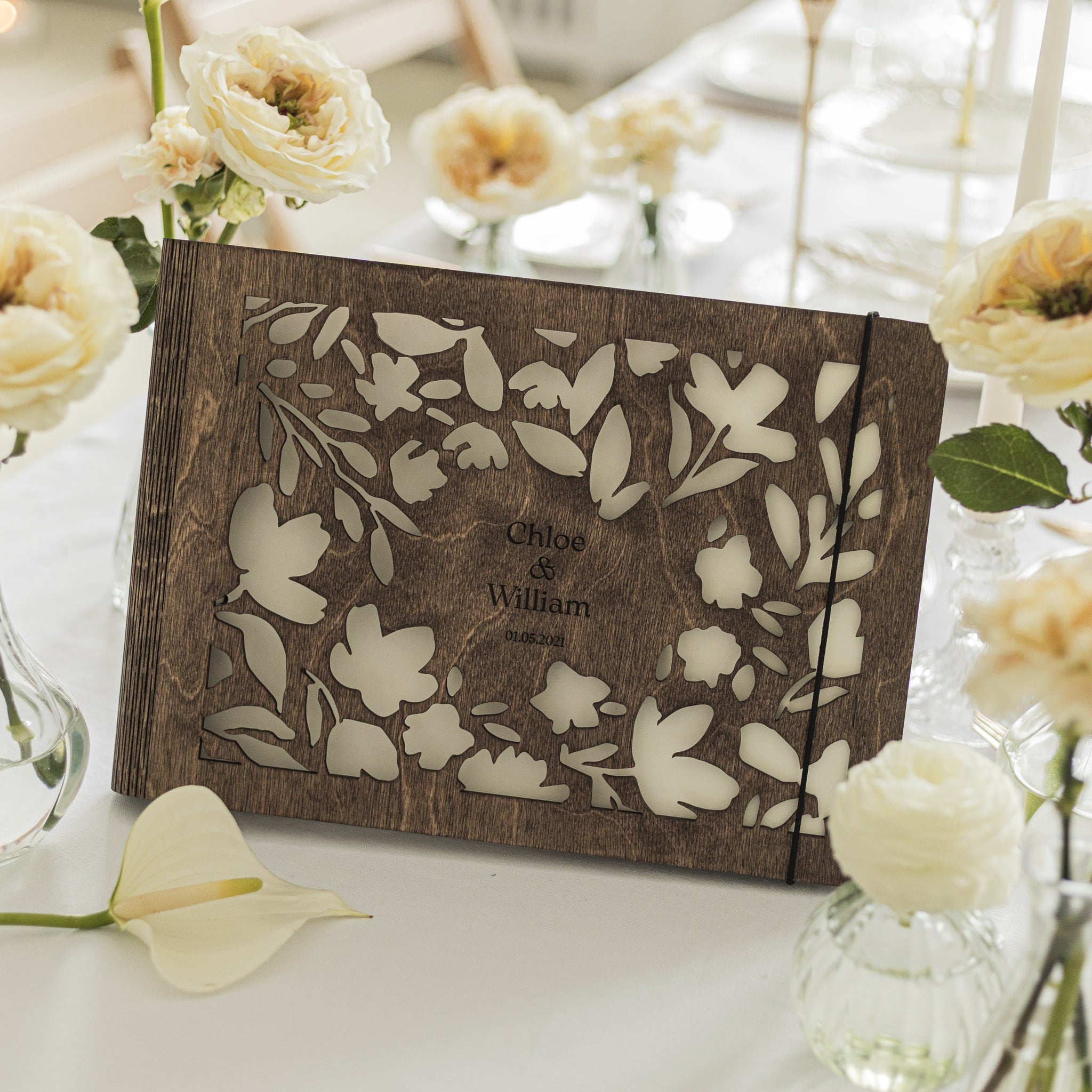 Wooden Photo Album - Floret