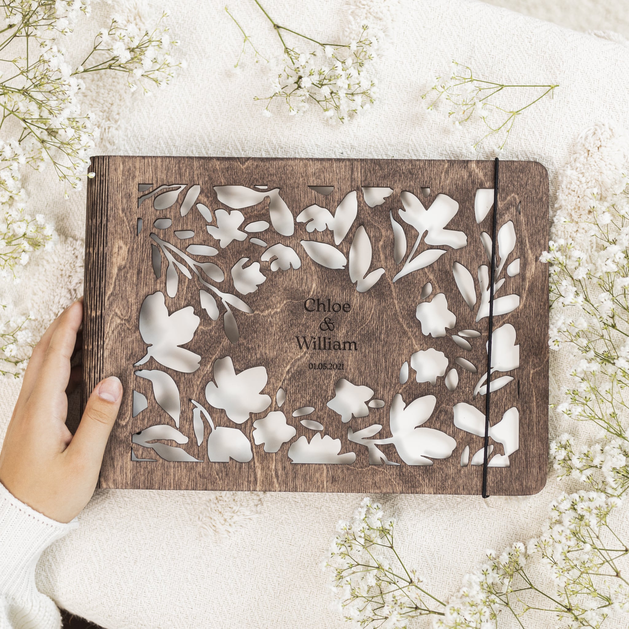 Wooden Photo Album - Floret
